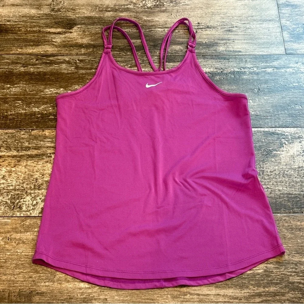 Nike Dri-FIT One Luxe Slim Fit Tank Top 'Viotech' Purple Medium DD4931-503 NEW - Picture 7 of 13